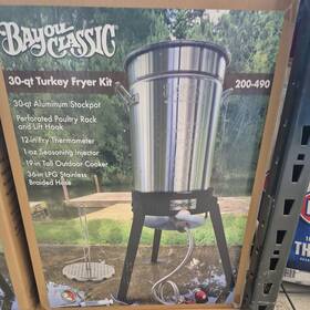 Barbour International Inc 050904204905 Bayou Classic Aluminum Turkey Fryer Kit 30 Quart 1 Pk