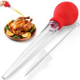 Bausartb001r Bausar Large Turkey Baster For Cooking - Premium Syringe Red