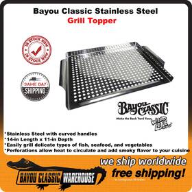 500-712 Bayou Classic Stainless Steel Grill Topper For Vegetables Seafood