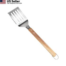 Bbq-aid 850027017037 Pro Metal Spatula - 17 Inch Barbecue Silver/reddish-brown