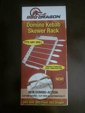 Bbqd320 Bbq Dragon Domino Kebab Skewer Rack Stainless Steel Grill Set