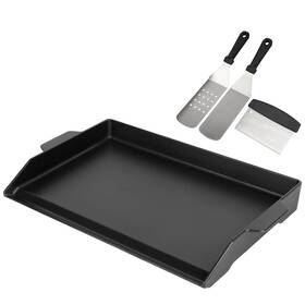 Griddle2316 Bbq Future Universal Cast Iron Griddle For Gas Grill With Spatula Set 23 Inch X 16 Pre-sea