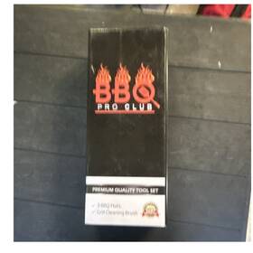 Dhx343nzlsj Bbq Pro Club Heat-resistant Tool Set With Grill Cleaning Brush And Mats