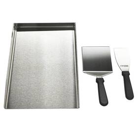 Sy20250311 Bbqcuker 16 Inch 12 Stainless Steel Griddle For Gas Grill With 2pcs Spatulas Universal F