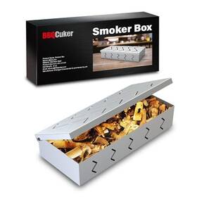 Sysb01-3 Bbqcuker Grill Smoker Box Stainless Steel Food Safe Works With Wood Chips S