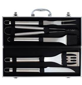 Bbq-5pc-tsb Bbqguys Signature 5-piece Stainless Steel Tool Set