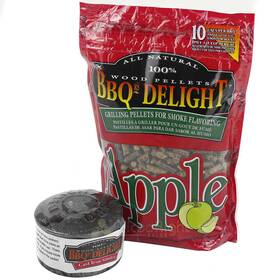 Pel1-apl Bbqrs Delight Csp/pel1-apl Cast Iron Smoker Pot Wood Pellet Smoke Bbq With 1lb Apple Blend