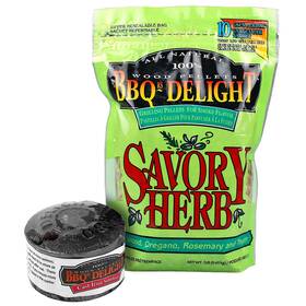 Pel1-savhb Bbqrs Delight Csp/pel1-savhb Cast Iron Smoker Pot For Grills 1lb Bag Savory Herb Pellets