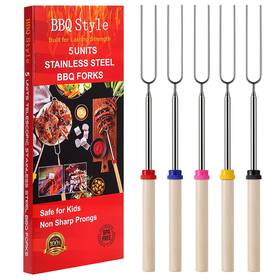 43108 Bbqstyle Telescoping Marshmallow Roasting Sticks 32 Inch For Open Fire Pit Campfire