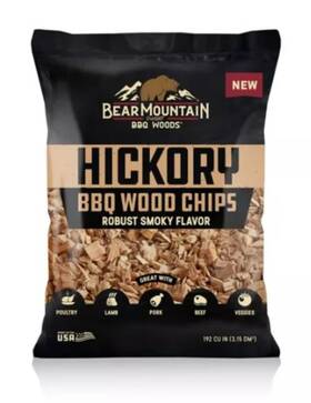 Fc93 Bear Mountain Hickory Bbq Wood Chips Robust Smoky Flavor 192 Cu Inch