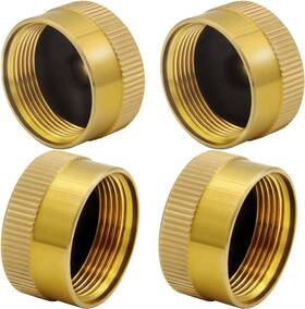1yf-02710-pbc Beduan Solid Brass Refill 1 Lb Propane Cylinder Cap Camping Gas Tank Caps Pack