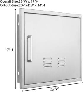 Dkm-17x23sp-tf-r-1 Beetlea 23w X 17 Inch H-outdoor Kitchen Stainless Steel Bbq Single Access Door With Right Swing