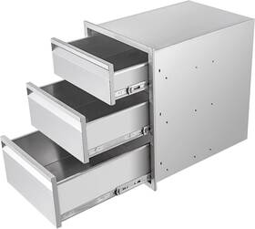 Xkwbsct-16w21h23d-3 Beetlea 16 Inch W Outdoor Kitchen Drawer Stainless Steel Bbq Triple Flush Mount
