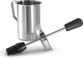 Eb82995 Bellemain Basting Pot And Brush Set - Silicone For Cooking Smoking