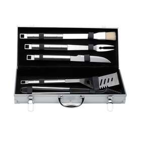 Berghoff 413821078922 Cubo 6pc Bbq Set With Case - Black