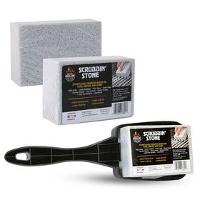13808-prt Better Grillin Scrubbing Stone Grill Cleaner Handle With Scrubbin Set