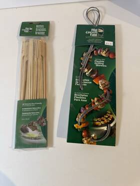 117465 Big Green Egg Flexible Grilling Skewers And Bamboo