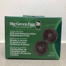 119483 Big Green Egg Stainless Steel Grid Cleaner Mesh Pad Replacement 2-pack