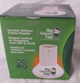 119773 Big Green Egg Ceramic Vertical Turkey Roaster Poultry Tool New In Box