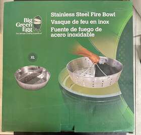 122681 Big Green Egg Xl Stainless Steel Fire Bowl #122681 New