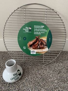 Big Green Egg 665719110138 18 Inch Grill Grate Fits Large And Ceramic Turkey/chicken Roaster