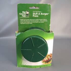 Big Green Egg 665719114082 Fun Easy Stuff A Burger Press 1/4 Or 1/2 Pound Hamburger Grill