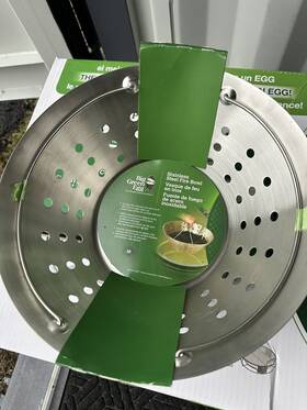 Big Green Egg 665719122667 Medium Stainless Steel Fire Bowl 122667 Bge New