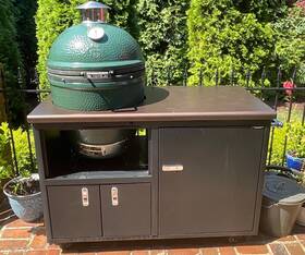 128287 Big Green Egg Sku Xl And Custom Table With Accessories