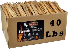 Billy Buckskin Home & Beauty 850030320506 40lb Fatwood Fire Starter Sticks Starters For Pit Campfire Wood