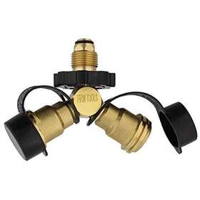 Bisupply 840145801519 Propane Tank Adapter Converter - 2 Way Y Splitter Pol Fi