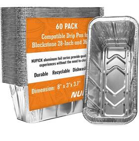 Blackstone 313102918938 60-pack Grease Cup Liners Griddle Drip Pan Disposable Aluminum Foil