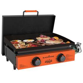 Blackstone 445021381340 Adventure Ready 22 Inch Propane Griddle Orange 2-burner 21k Btu Cover