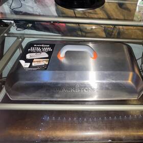 5176 Blackstone Extra Large Stainless Steel Basting Cover Easy Clean Silver Modern