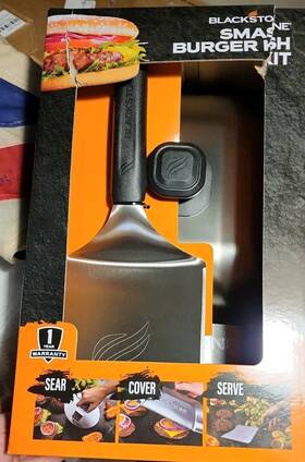 5863 Blackstone Smash Burger Kit - Press Basting Dome Spatula New