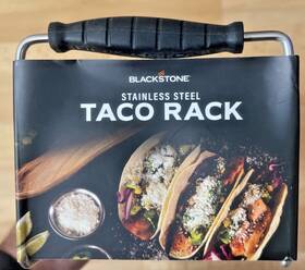 Blackstone 717604054383 Stainless Steel Taco Rack 14x4.5 Inch Holds 6 Tacos New Great Gift