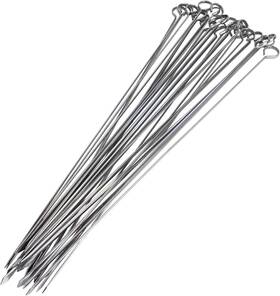 Bdskss24-17 Blue Donuts 24 Pack Kabob Skewers For Grilling 17 Inch - Bbq Grill Acce