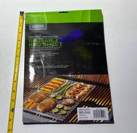 Blue Rhino 076903221118 Barbecue Sheet Stainless Steel Dual Sided 18 Inch X 12 Living Solutions