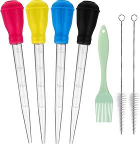Boao 748497064654 Nylon Heat-resistant Turkey Baster Cooking Set Includes Meat Multicolor