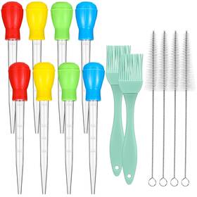 Ee3990 Boao 14 Pcs Heat-resistant Turkey Baster 11 X 2 Inch Bright Color