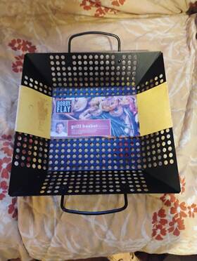 Bobby Flay 400923565141 Grill Basket Non-stick With Handles And Holes Vegetable Seafood