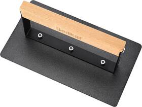 Bk-bp1010-f-v1 Bodkar Smash Burger Press Rectangular Smasher Grill #3 Rectangluar Black