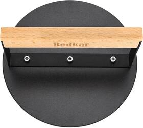 Bk-bp1010-y-v1 Bodkar Smash Burger Press 6 Inch Round Smasher Grill #1 Black