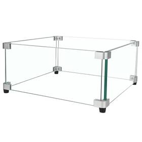 Fp-002 Bominica 15x15x6.5 Clear Tempered Glass Wind Guard For Gas Fire Pit