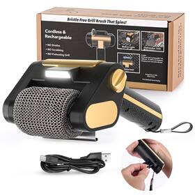 Bowill 762849681207 Electric Grill Cleaner Bristle Free Cordless Rechargeable Bbq Brush