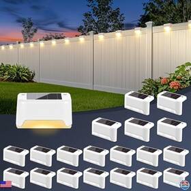 10375 Brand Esunyd 20-pack Solar Fence Lights Waterproof Outdoor Deck For Yard Garden