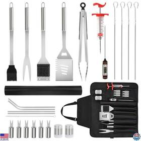 Bbq-26-m Brand Generic 26-piece Heavy Duty Griddle Accessories Kit - Outdoor Grill Set For Camping &