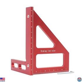 B0dbljcx25 Brand Ketiped 6 Inch Multi-angle Measuring Ruler 45/90 Protractor Aluminum Layout Tool