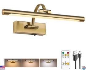 7115 Brand Tassuowell Rechargeable Wireless Picture Light 15.7 Inch Dimmable Art With Remote