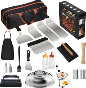 Branded 313113796716 Griddle Accessories Kit 120 Pcs For Blackstone With Melting Dome And Burger Press