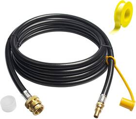 Branded 711181246506 Grill Propane Hose 1/4 Inch Female Quick Disconnect 1lb Connector Dust Caps For Rv